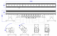 BTI-BEAMBAR18 LED Batten 18 x 25W RGBL 