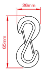 Doughty Nylon Twin Hook 