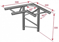 Contestage 50mm Ladder Truss 3 Way Upr 