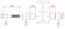 Doughty Studio Rail 60 End Stop 