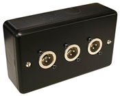 3 Way XLR 3 Pin Plate with Surface%2 