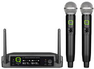 Dual Handheld UHF Wireless Microphone With Two Handmics - Choice of Frequency
