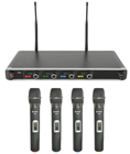 Quad UHF Handheld Wireless Mic Systems 