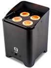 LED Outdoor Uplighter Battery Powered 4x 12 Watt RGBAWUV LEDs and Wireless DMX