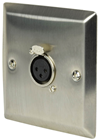 Steel Wallplate with XLR Socket 