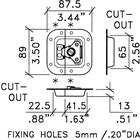 SMALL BUTTERFLY CATCH WITH SCREWS 