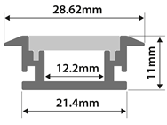 Waterproof LED Tape Profile - Recessed 