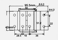 Lid Restraint Strut Hinge Zinc Plated  