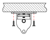 Doughty Rail Ceiling Bracket 